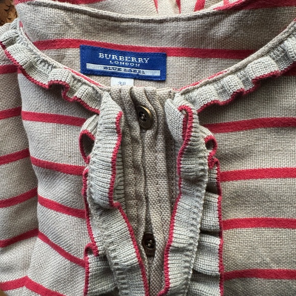 Burberry London Dress | Linen Short Sleeve Dress Perfect for Fall |Ruffle Detail - Picture 14 of 15